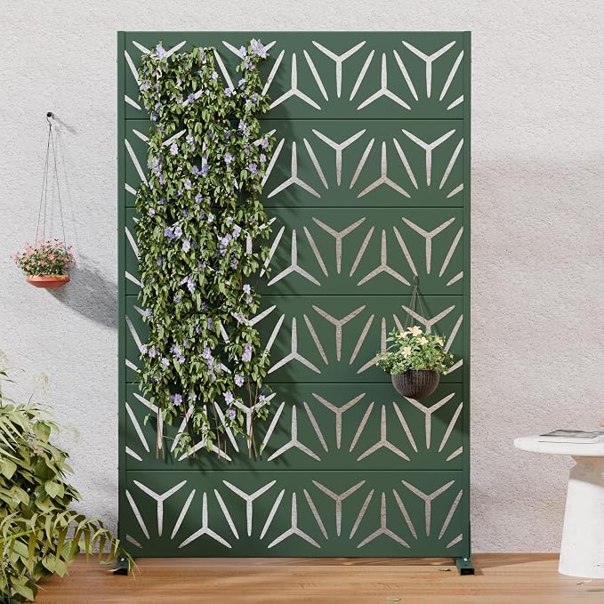 Casaphoria Metal Privacy Screen Outdoor, Drakgreen-Star by Casaphoria