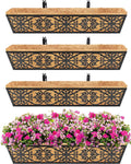 4 Pack 30 Inch Window Boxes Planters Railing Planter Box by KarlliuHOMEGARDEN