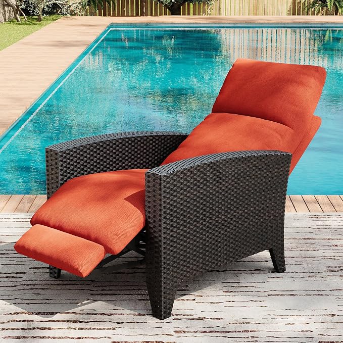 IDEALHOUSE Wicker Outdoor Recliner Reclining Patio Chairs - Image 4