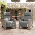 IDEALHOUSE Wicker Outdoor Recliner Reclining Patio Chairs by IDEALHOUSE