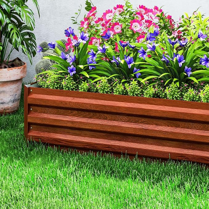 Outsunny Galvanized Raised Garden Bed, - Image 9