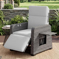 Restland Outdoor Recliner with Independent Adjustable Back & Footrest Wicker by Restland