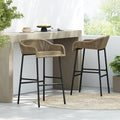 Christopher Knight Home Outdoor Patio Rope Weave Iron Barstools, Powder Coated by ChristopherKnightHome