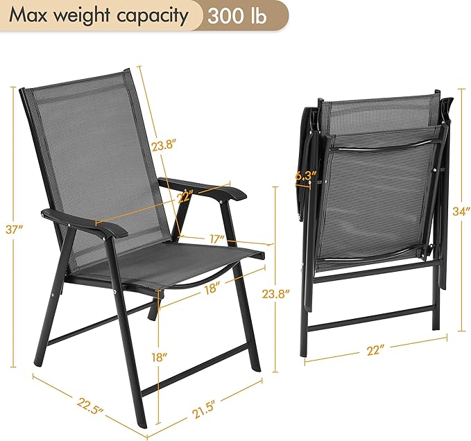 Yaheetech Patio Dining Chairs Set of 4 - Image 3