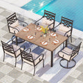 PHI VILLA 7 Pcs Patio Dining Set, Outdoor Table Chair Set by PHIVILLAThepioneerofcomfortablehouseholdsupplies