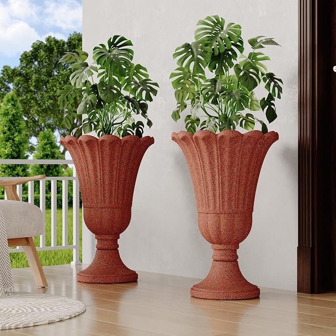 23" Tall Planters for Outdoor Plants Set of 2, Planter - Image 5