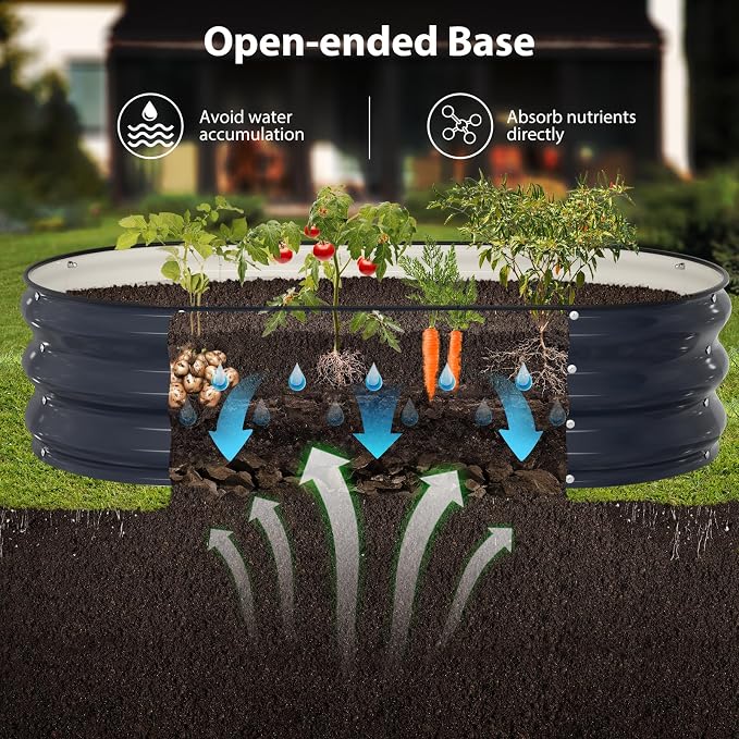 Raised Garden Bed Kit, Large Metal Raised Beds - Image 6