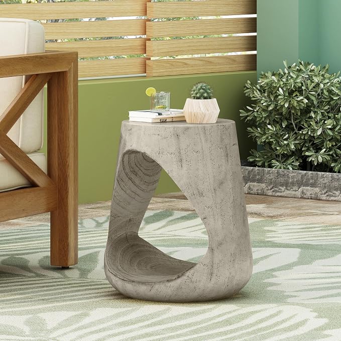 Christopher Knight Home Novi Outdoor Side Table, Hollow Round-Shaped Decorative by ChristopherKnightHome