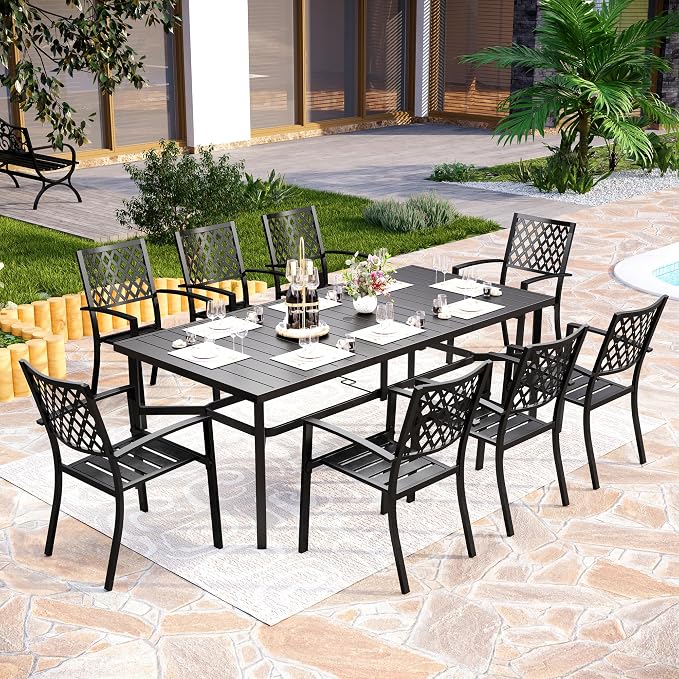 PHI VILLA 9 Pieces Outdoor Dining Set - Image 2