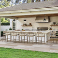 Bar Stools Set of 6, 24.8'' Aluminum Outdoor Bar Stool by COZYMAN