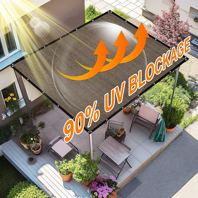 Artpuch 90% Sun Shade Cloth, 3 x 6 FT Pergola Shade Cover Canopy - Image 3