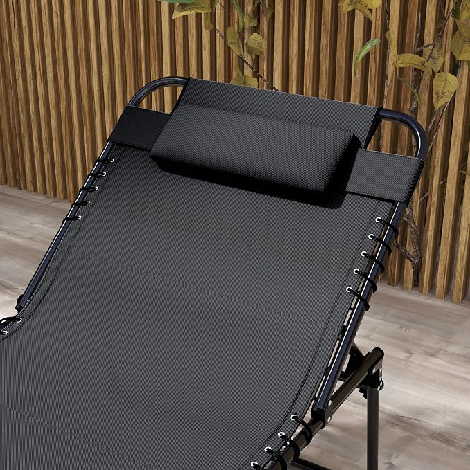 Outsunny 2 Piece Folding Chaise Lounge - Image 8