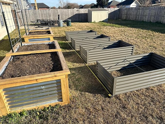 A ANLEOLIFE 6X3X1.5 ft Galvanized Raised Garden Beds Outdoor, Rectangular Metal - Image 3