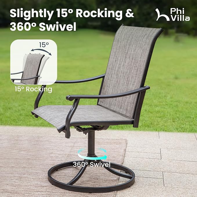 PHI VILLA Patio Dining Table and Chairs - Image 4