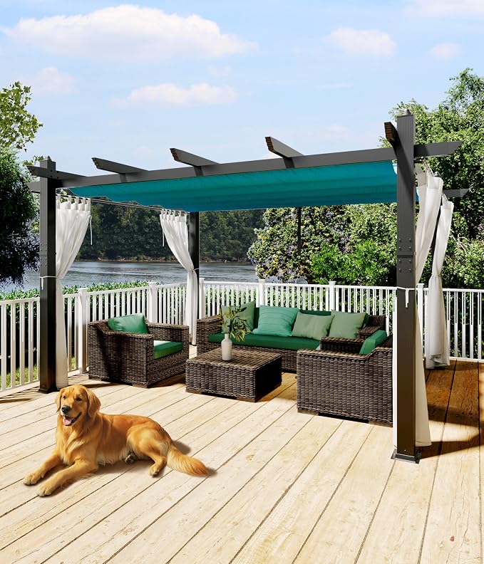 GarveeLife 10 x 13 ft Outdoor Pergol Metal Gazebo by Unknown