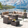 Kullavik 8 Pieces Outdoor Patio Furniture Set, Sectional Sofa Set by KULLAVIK