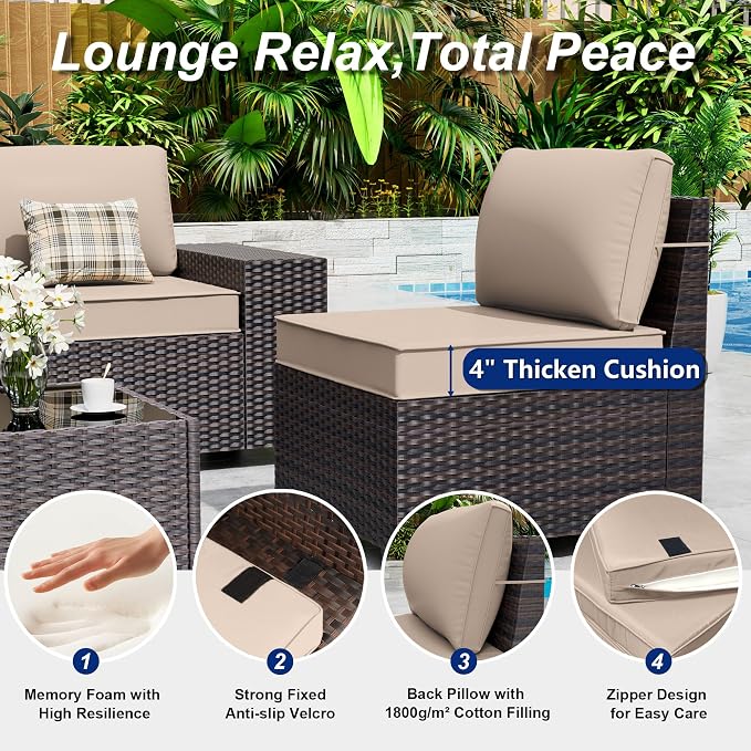 10 Pieces Patio Furniture Set - Image 6