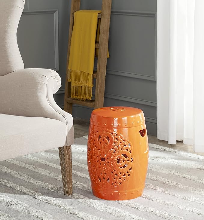 Safavieh Flora Glazed Ceramic Decorative Garden Stool - Image 2