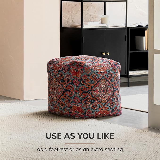 Anji Mountain 100% Handmade & Handcrafted Comfortable Home Décor Pouf Ottoman - Image 7