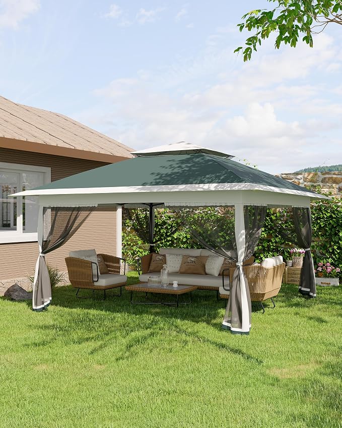 Canopy Tent 12x12 ft, Pop Up Gazebo One-Push Setup - Image 10