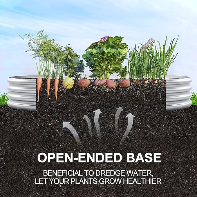 Land Guard 2Pcs Galvanized Raised Garden Bed Kit, 7.5×3×1ft Galvanized Planter - Image 3