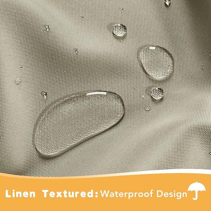 HolidayIdeas Outdoor Curtains for Patio Waterproof, 4 Panels - Image 2