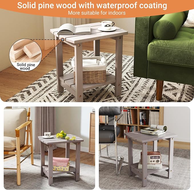 2-Tier Adirondack Side Table 17" - Image 4