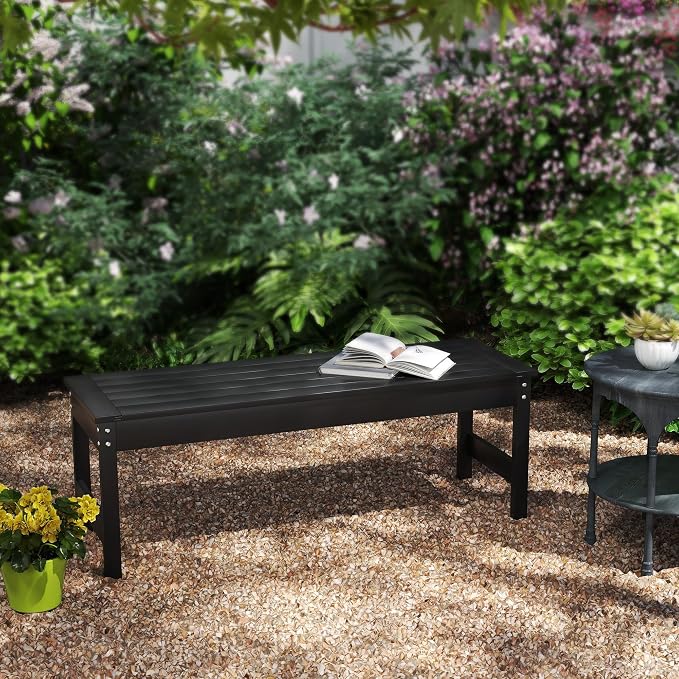 Outsunny Outdoor Bench, Backless Garden Loveseat - Image 7