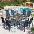 PHI VILLA 9 PCS Patio Dining Set, Aluminum Outdoor Furniture, Patio Table and by PHIVILLAThepioneerofcomfortablehouseholdsupplies