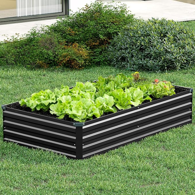 Vengarus 2 Pack 9x3x1FT Galvanized Raised Garden Bed Kit, Outdoor Metal Planter - Image 6