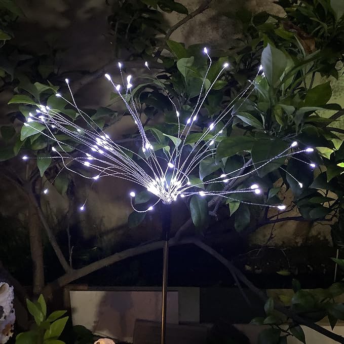 JJGoo Solar Firework Lights, 2 Pack 150 LEDs 2 Lighting Modes Solar Lights - Image 7