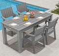 ZHUSI Patio Table and Chairs Set, Outdoor Table and Chairs, HDPE Outdoor Dining by ZHUSI