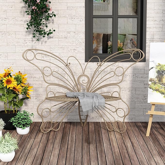 50 Inches Outdoor Bench, Garden Bench by DIBRATY