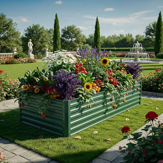 YITAHOME 6pcs 6x3x2 ft Galvanized Raised Garden Bed Kit, Large Metal Planter Box - Image 2