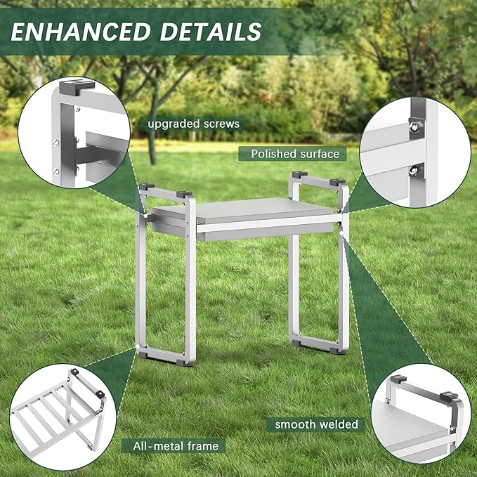 FLINTER 10.2" Wider Garden Kneeler and Seat, Heavy Duty Thick Gardening Bench - Image 6