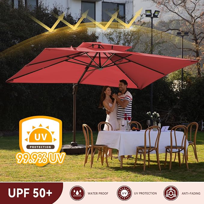 10 X 13 FT Cantilever Outdoor Patio Umbrella - Image 7