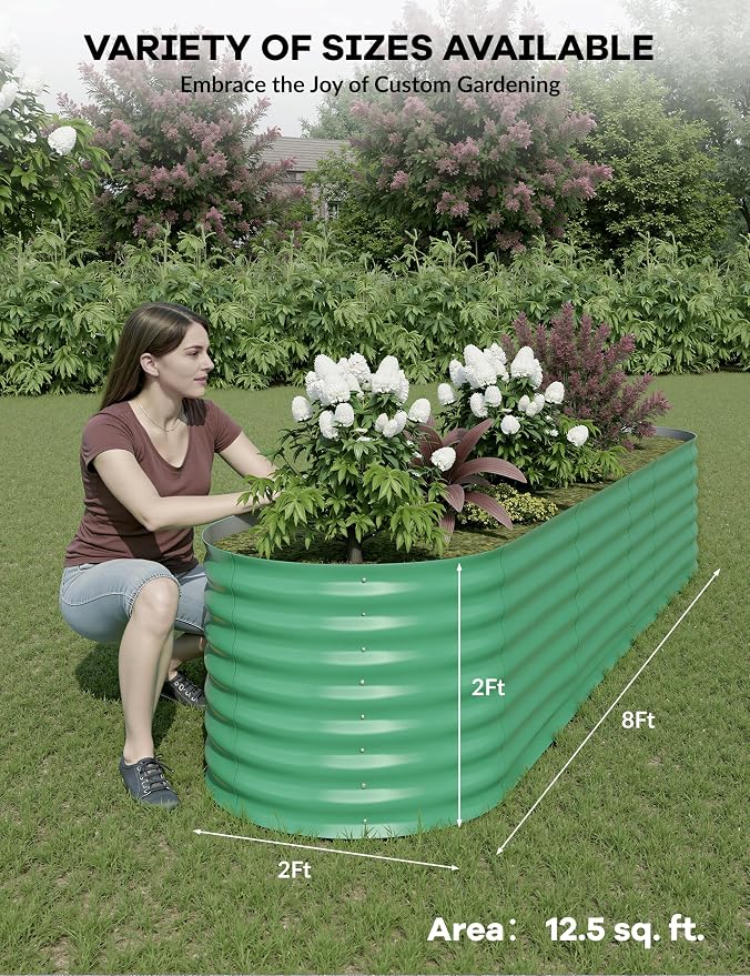 GarveeLife 2 Pcs Raised Garden Beds Outdoor 8x4x2 ft - Image 3