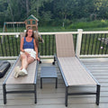 PURPLE LEAF Outdoor Chaise Lounge Set of 2 Aluminum Patio Lounge Chair by PURPLELEAF