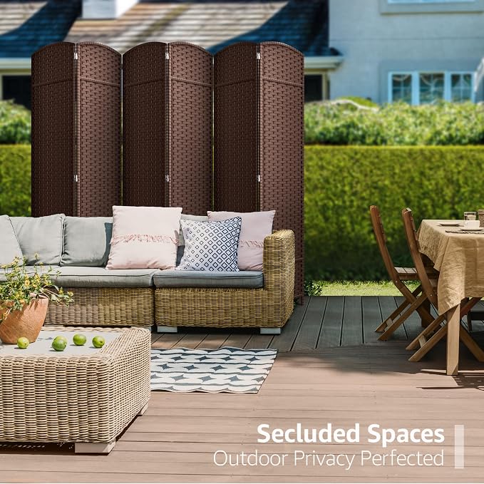 Sorbus 6 Panel Room Divider 6 ft. Tall - Image 4