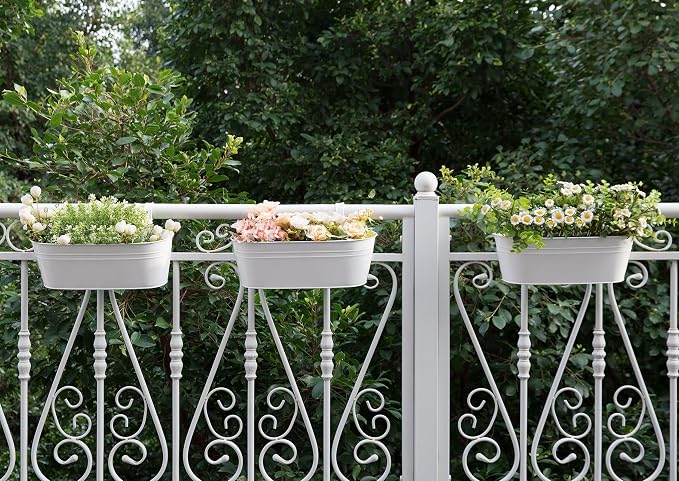 Dahey 3 Pcs Metal Iron Hanging Flower Pots - Image 4