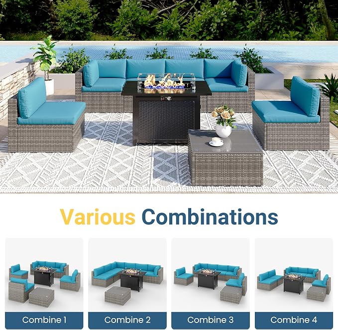 8 Pieces Outdoor Patio Furniture Set - Image 6