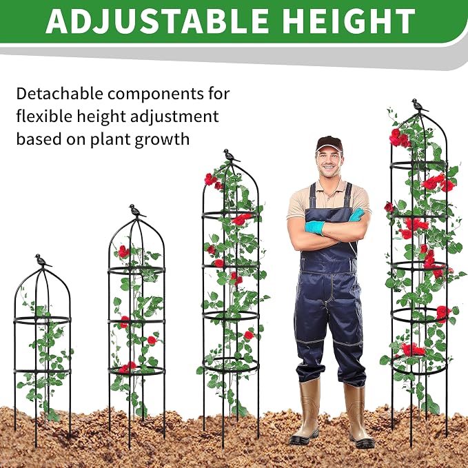 2-Pack 6.7FT Garden Obelisk Trellis - Image 5