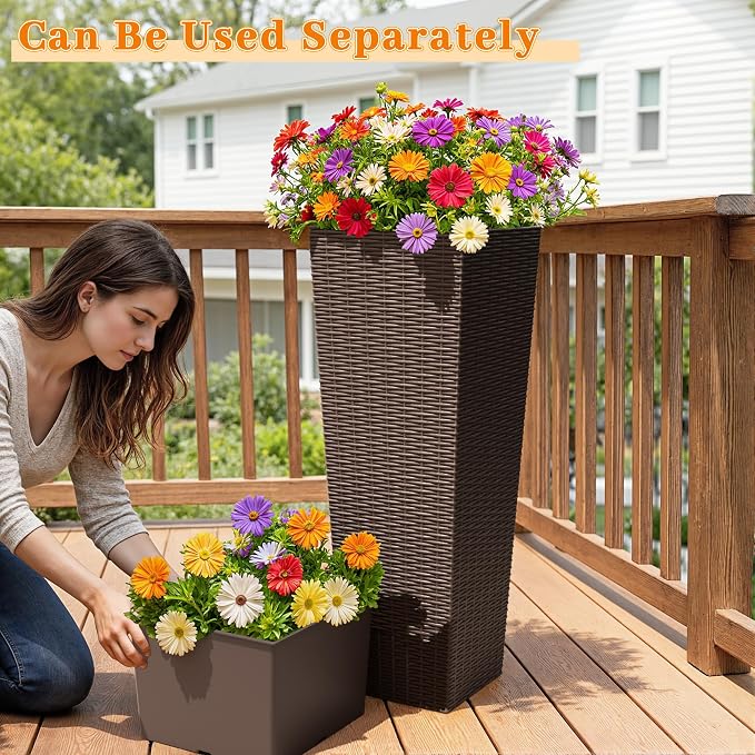 Greesum 32 Inch Tall Plastic Planters - Image 4
