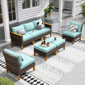 Sophia & William 7 Piece Patio Furniture Sets, Sectional Outdoor Rattan Wicker by SophiaWilliam