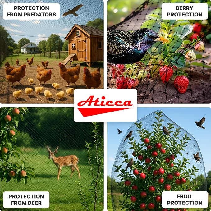 Heavy Duty Bird Netting for Garden Protection & Fruit Trees, 7.5x100 Ft - Image 7