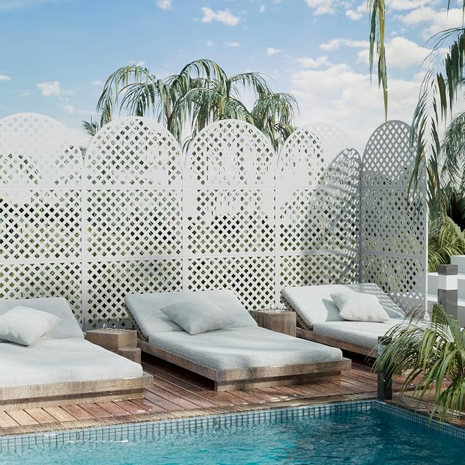 Casaphoria 72" H x 35" W Arched Metal Privacy Screen - Image 5