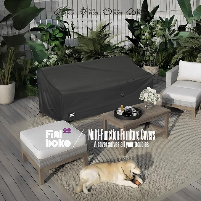 2-Seater Outdoor Couch Cover, 100% Waterproof Heavy Duty Patio Sofa Covers - Image 7