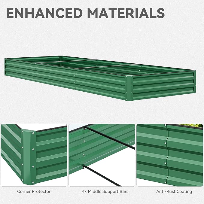 YITAHOME 144x48x12 in Galvanized Raised Garden Bed Kit, Large Metal Planter Box - Image 8