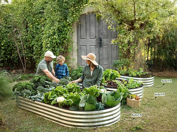 Plant & Plot Galvanized Raised Garden Beds Outdoor // 6×3×1 ft Planter Raised - Image 7