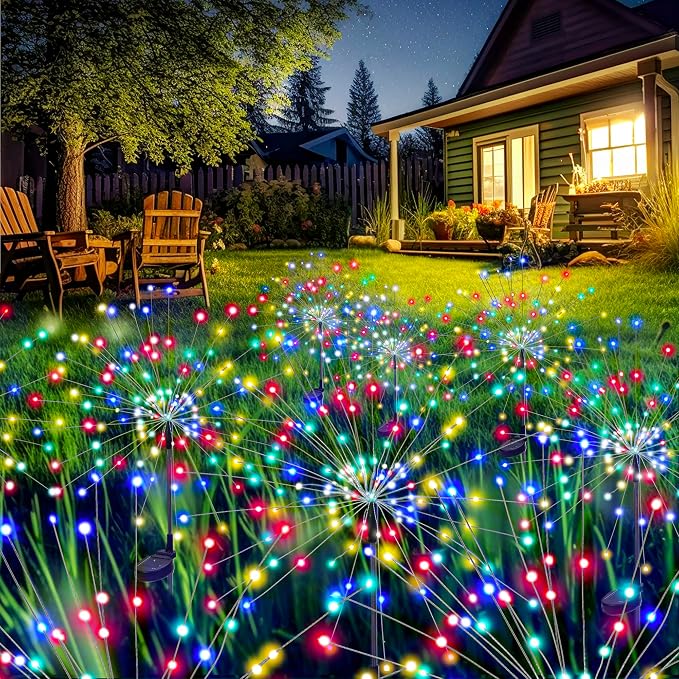 GIGALUMI Garden Decor Outdoor Lights 120LED 8Pack, Solar Garden Lights - Image 9